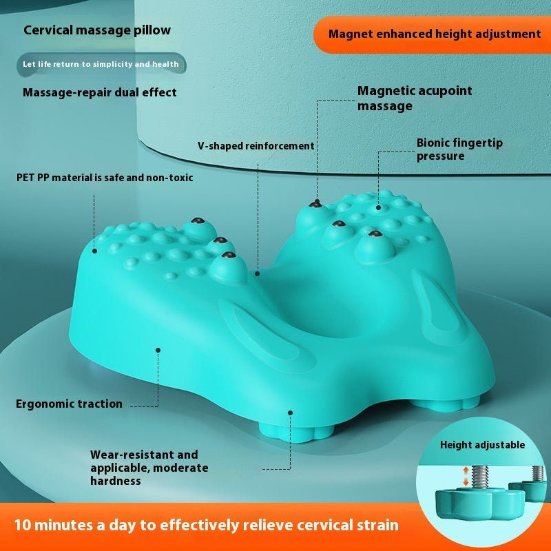 Oreiller cervical massant Shiatsu Nocturnly – utilisation en position allongée