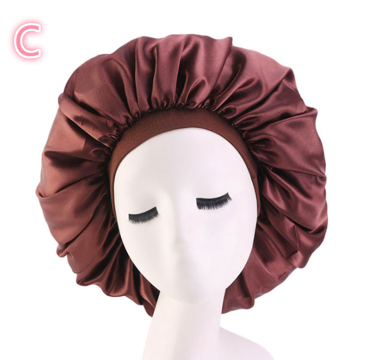 Nocturnly Silk Bonnet – bonnet de nuit en satin, détail du tissu
