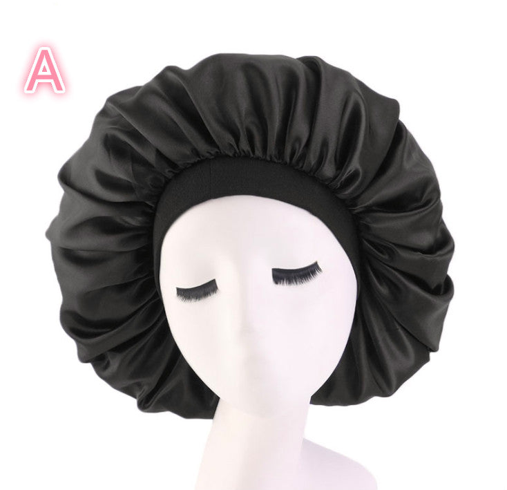Nocturnly Silk Bonnet – bonnet de nuit en satin, vue de face