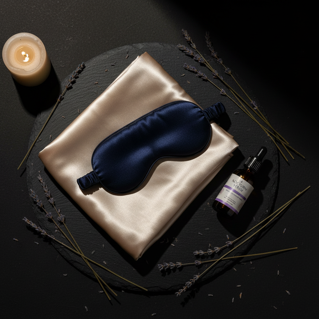 Kit Rituel Nuit Nocturnly – Masque 3D, Bouchons & Bonnet Satin